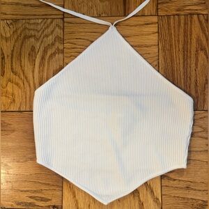 House of Harlow 1960 White Halter Knit Top